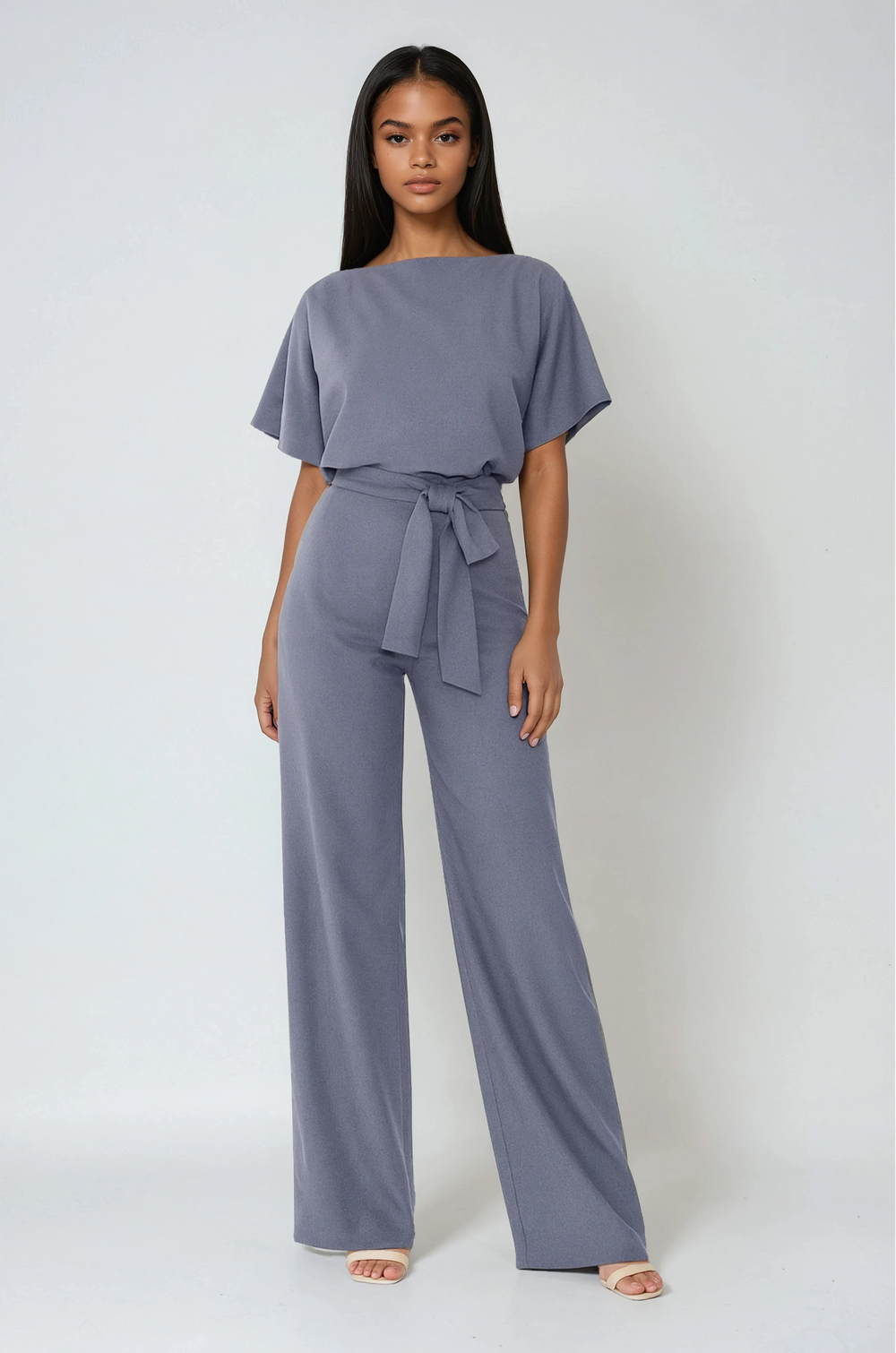 Isla | Women's Wide Leg Waist Tie Jumpsuit