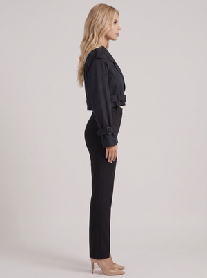 Demi | Women's Belted Cropped Utility Trench Coat