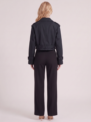 Demi | Women's Belted Cropped Utility Trench Coat