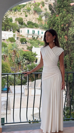 Éloïse Wrapped Draped Maxi Dress