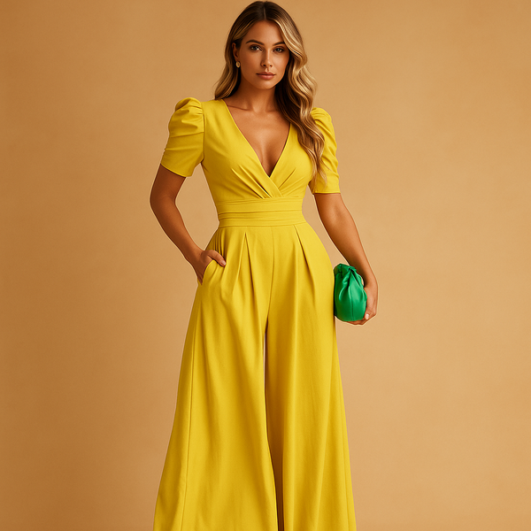 Celeste | Women's Tailored Wide Leg Elegant Formal Jumpsuit