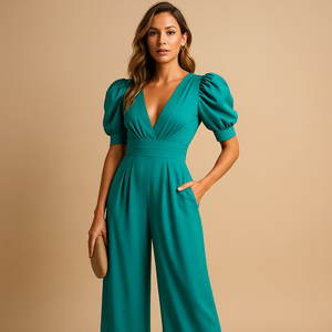 Celeste | Women's Tailored Wide Leg Elegant Formal Jumpsuit
