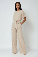 Isla | Women's Wide Leg Waist Tie Jumpsuit