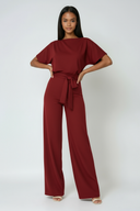Isla | Women's Wide Leg Waist Tie Jumpsuit
