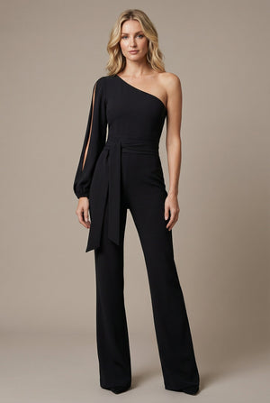 Margot | Women's Open Sleeve Wide Leg Party Jumpsuit
