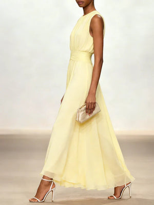 Florence Ruched A-Line Maxi Dress
