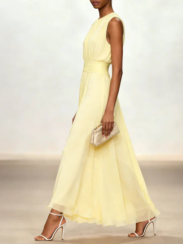 Florence Ruched A-Line Maxi Dress