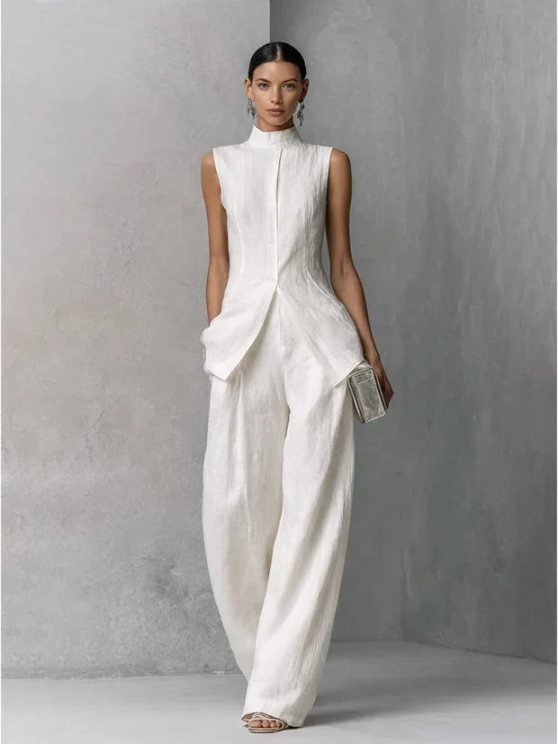 Solène Linen Wide Leg Set