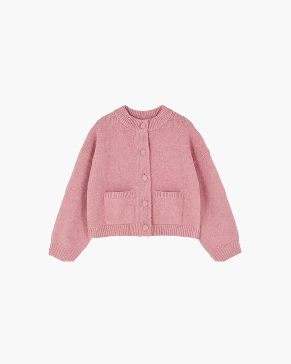 Nessa | Women's Chunky Knit Deep V-Neck Open-Front Cardigan