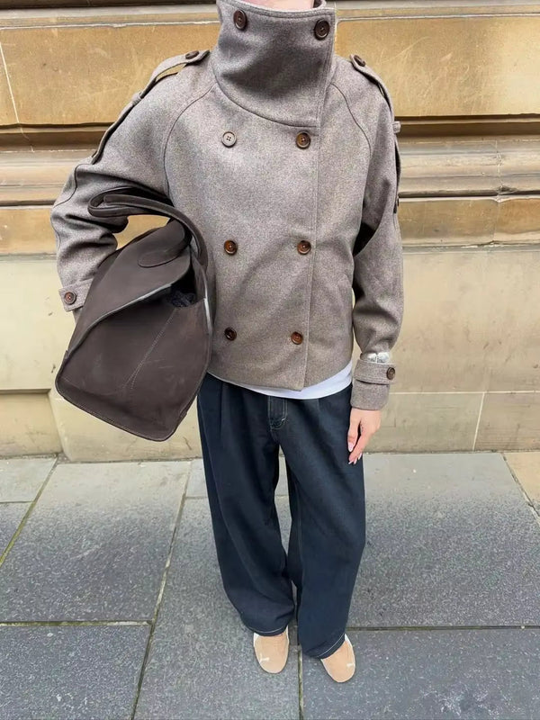Julie | Women's Stand Collar Oversized Coat