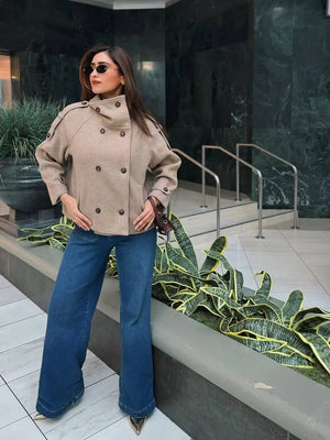 Julie | Women's Stand Collar Oversized Coat