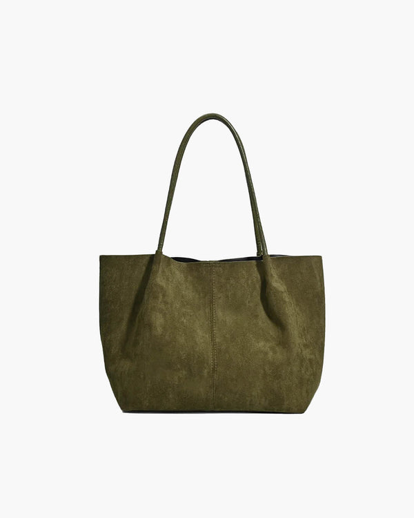 Cheska Suede Tote Bag with Pouch