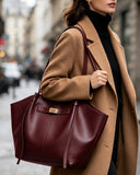 Joëlle Structured Vegan Leather Shopper Bag