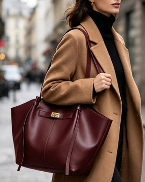 Joëlle Structured Vegan Leather Shopper Bag