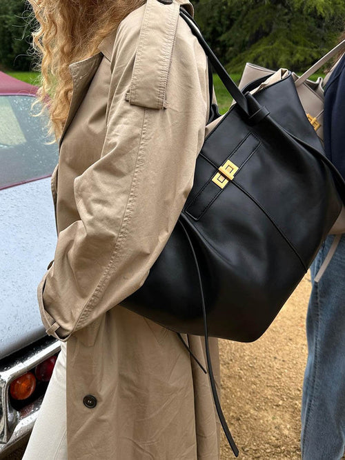 Joëlle Structured Vegan Leather Shopper Bag