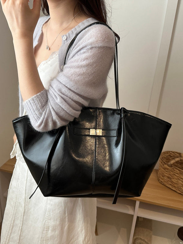 Joëlle Structured Vegan Leather Shopper Bag