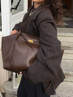 Joëlle Structured Vegan Leather Shopper Bag