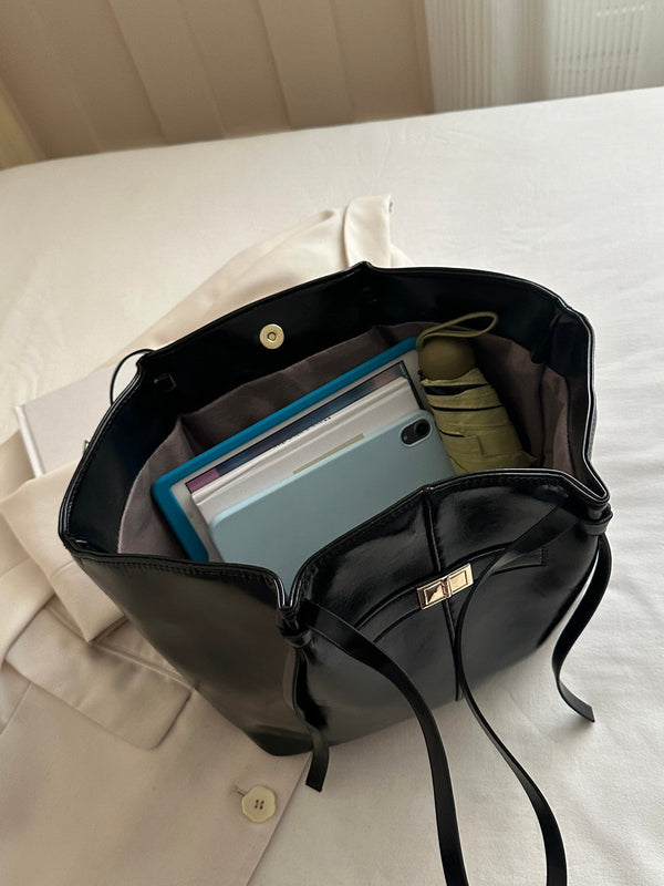 Joëlle Structured Vegan Leather Shopper Bag