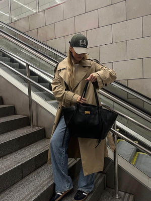 Joëlle Structured Vegan Leather Shopper Bag