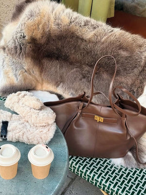 Joëlle Structured Vegan Leather Shopper Bag