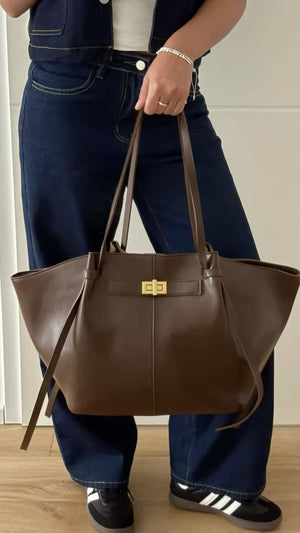 Joëlle Structured Vegan Leather Shopper Bag