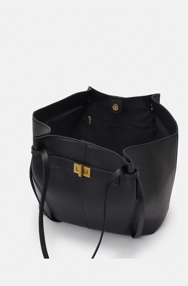 Joëlle Structured Vegan Leather Shopper Bag
