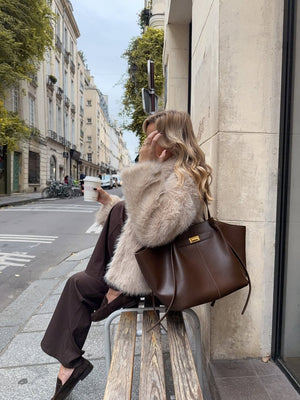 Joëlle Structured Vegan Leather Shopper Bag