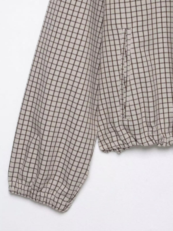 Daniela | Women's Plaid Hooded Cropped Jacket