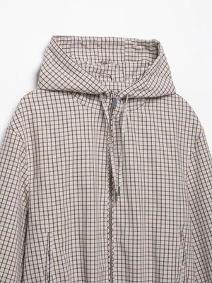 Daniela | Women's Plaid Hooded Cropped Jacket
