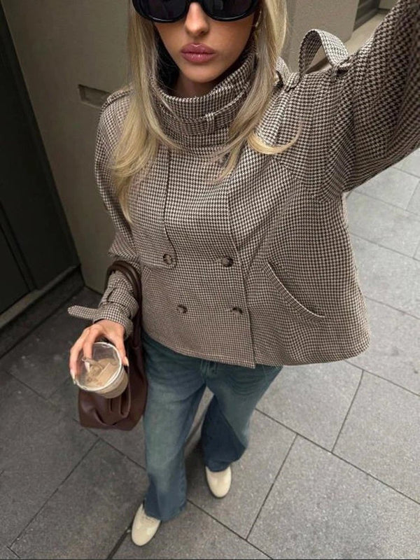 Denise | Women's Houndstooth Plaid Casual Jacket