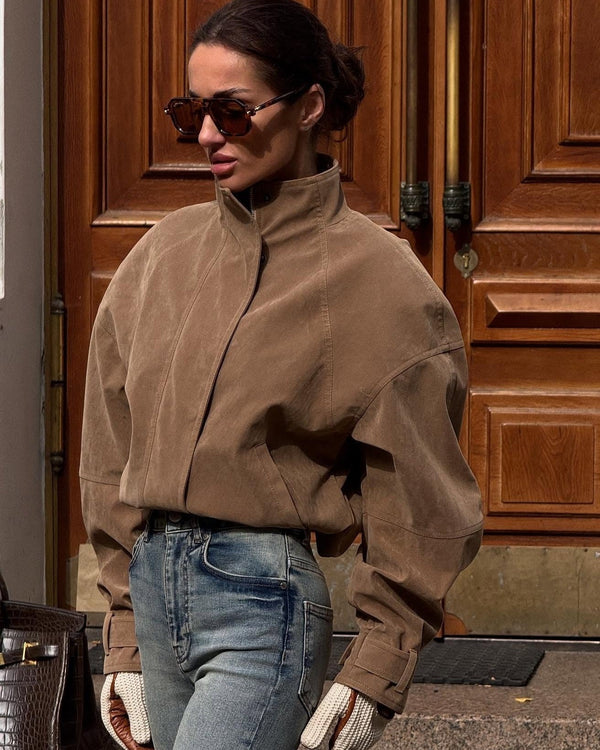 Linda | Women's Faux Suede Zip Jacket
