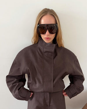 Linda | Women's Faux Suede Zip Jacket