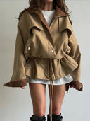 Rebecca | Women's Contrast Collar Windbreaker Jacket