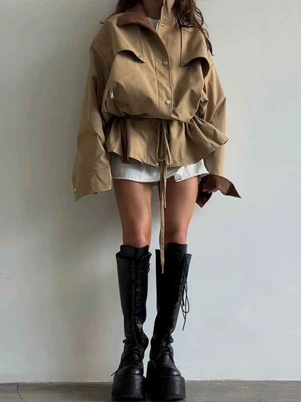 Rebecca | Women's Contrast Collar Windbreaker Jacket