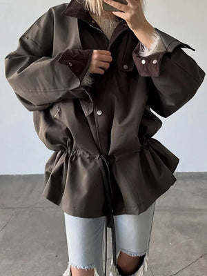 Rebecca | Women's Contrast Collar Windbreaker Jacket