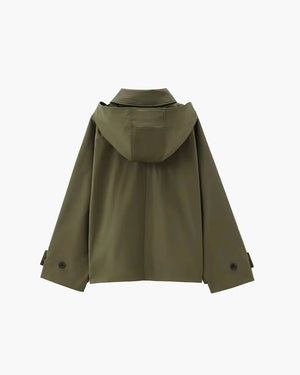 Julia | Women's Belted Hooded Double-Breasted Trench Coat