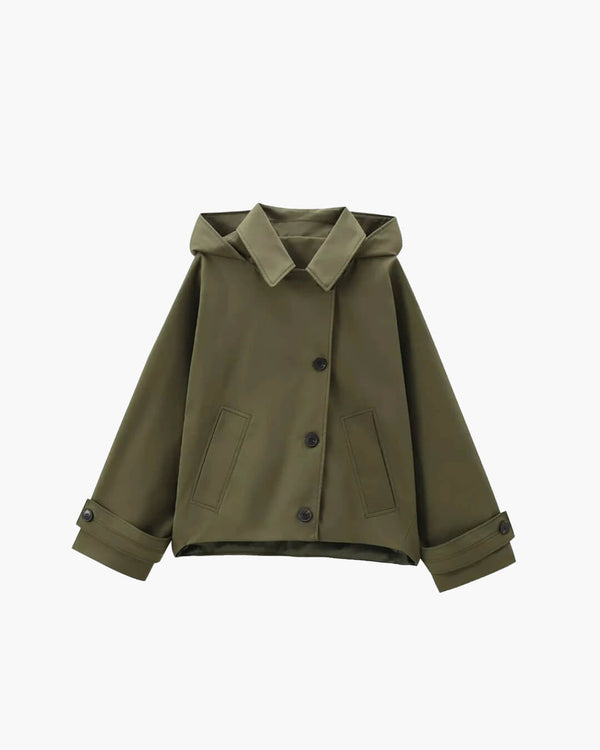 Julia | Women's Belted Hooded Double-Breasted Trench Coat