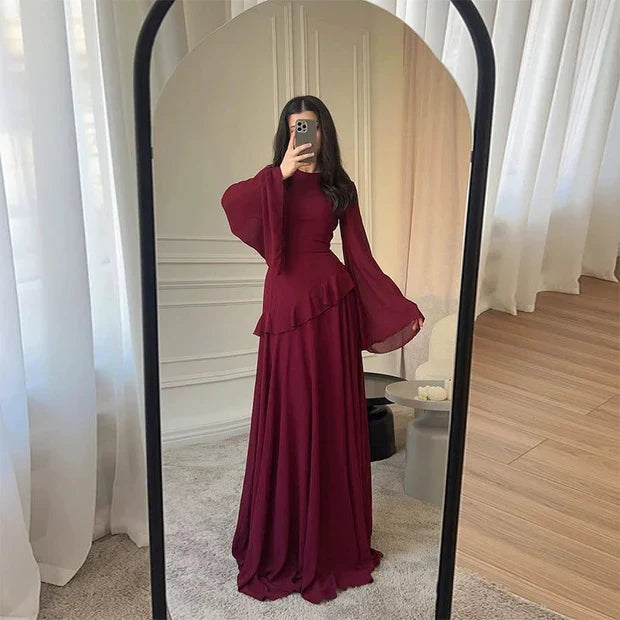 Delphine Tiered Bell Sleeve Maxi Dress