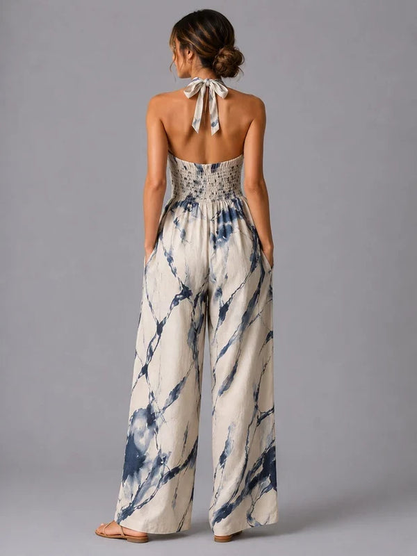 Nadine Wide Leg Halterneck Jumpsuit