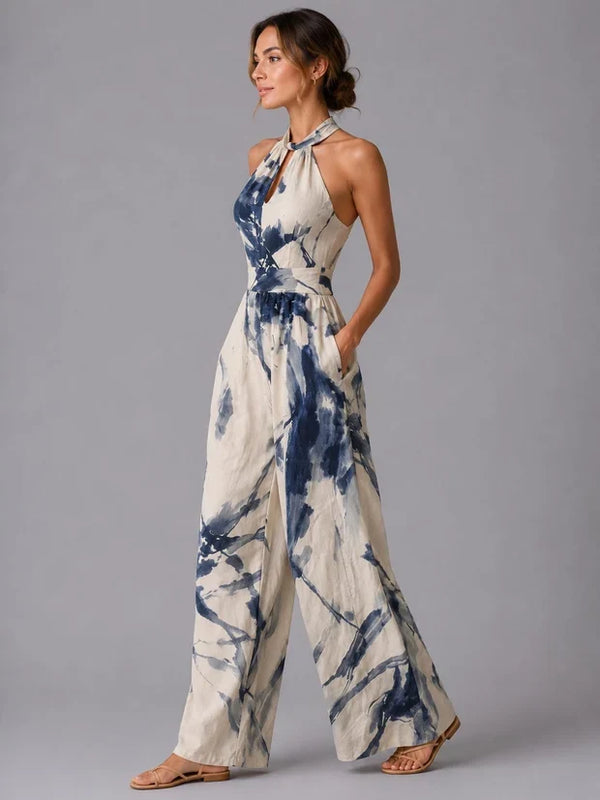 Nadine Wide Leg Halterneck Jumpsuit